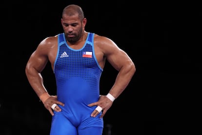 Yasmani Acosta, après un combat à Chiba (Japon), en août 2021.