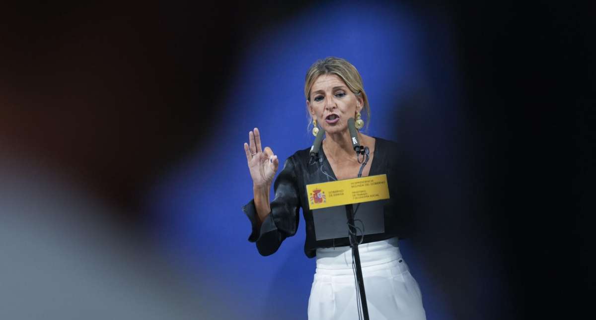 Le deuxième vice-président et ministre du Travail, Yolanda Díaz