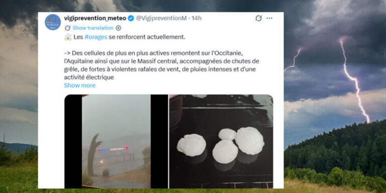 Des tempêtes frappent le sud-ouest de la France alors que la canicule s&rsquo;atténue