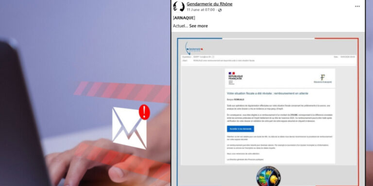 La police française met en garde contre une escroquerie par courrier électronique concernant les « taxes trop payées »