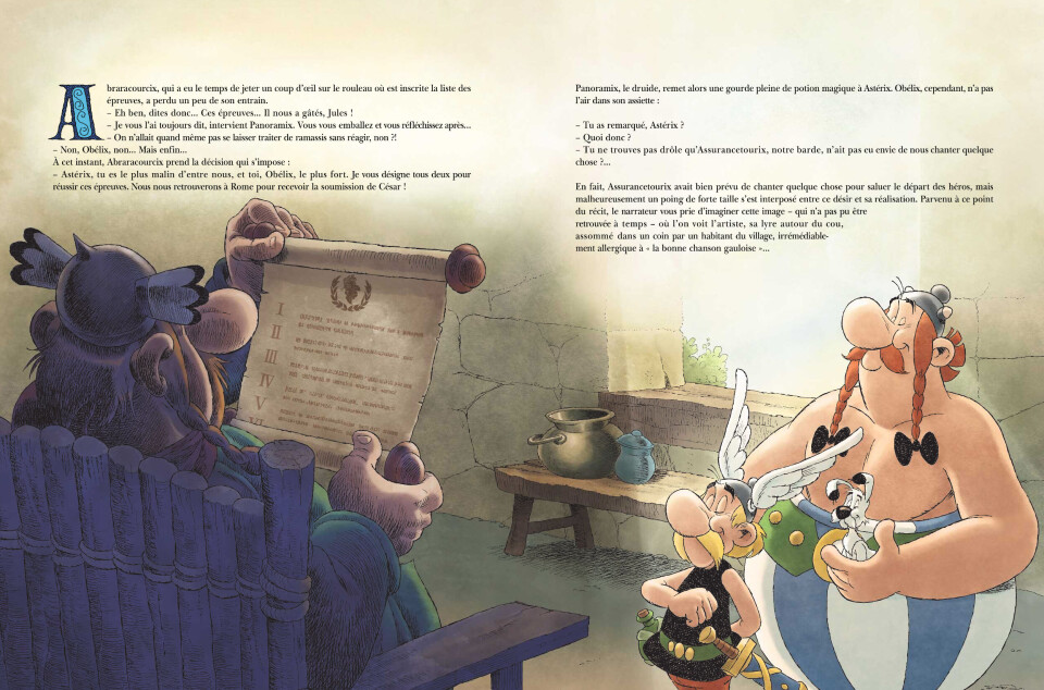 Des pirates de dessins animés dans une cabine de navire examinent une carte à côté de bancs en bois, d'une lanterne et d'une fenêtre ensoleillée.