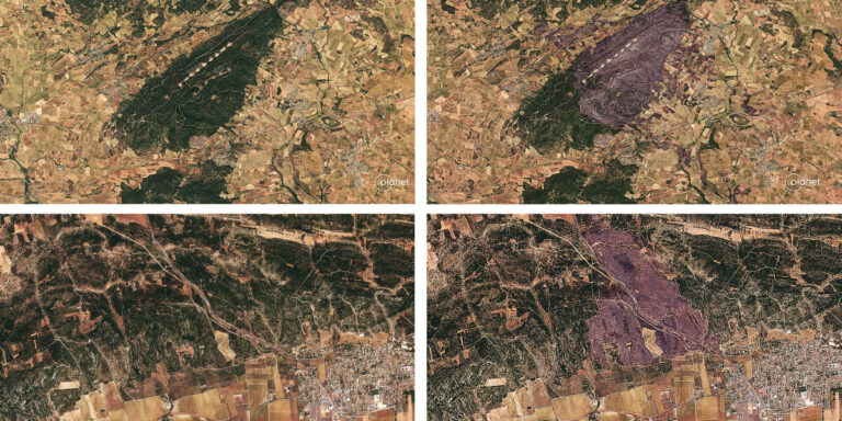 Des photos satellite révèlent l’ampleur des récents incendies de forêt en France