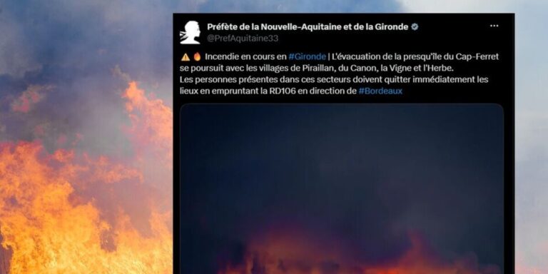 Incendies de forêt dans le sud-ouest de la France : plus de 50 000 personnes évacuées alors que les flammes s&rsquo;étendent sur 1 km par endroits