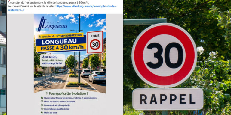 Une autre commune française abaisse la limitation de vitesse à 30 km/h