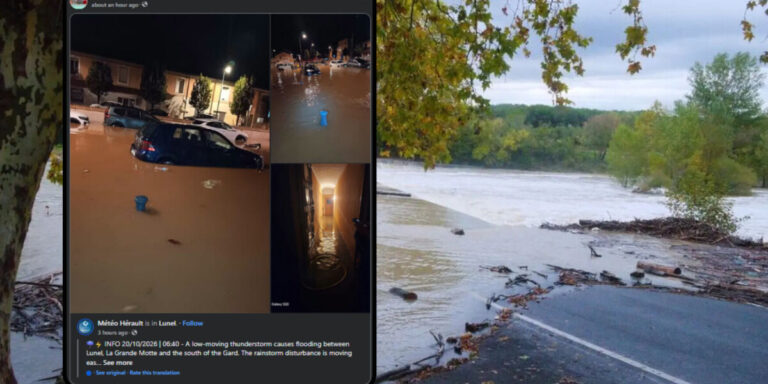 Photos : Les habitants sont invités à rester chez eux alors que de graves inondations frappent le sud de la France